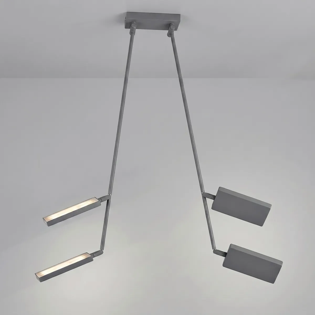 Plafonnier LED 2x17W avec spots orientables | Mondialshop