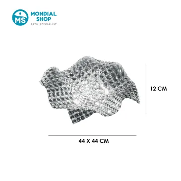 Plafonnier Wave avec 4 cristaux K9 G9 | Mondialshop