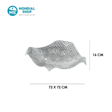 Plafonnier Wave avec 9 cristaux K9 G9 | Mondialshop