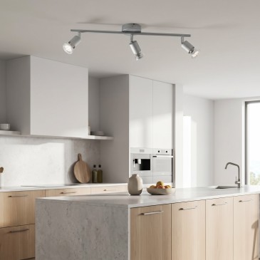 Faretto LED Spot Cromo Per interni adatto a stanze living e saloni 3W 4000K Alta efficienza