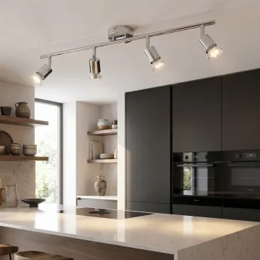 Faretto LED Spot cromo per interni adatto a stanze living e camere 3W Alta efficienza
