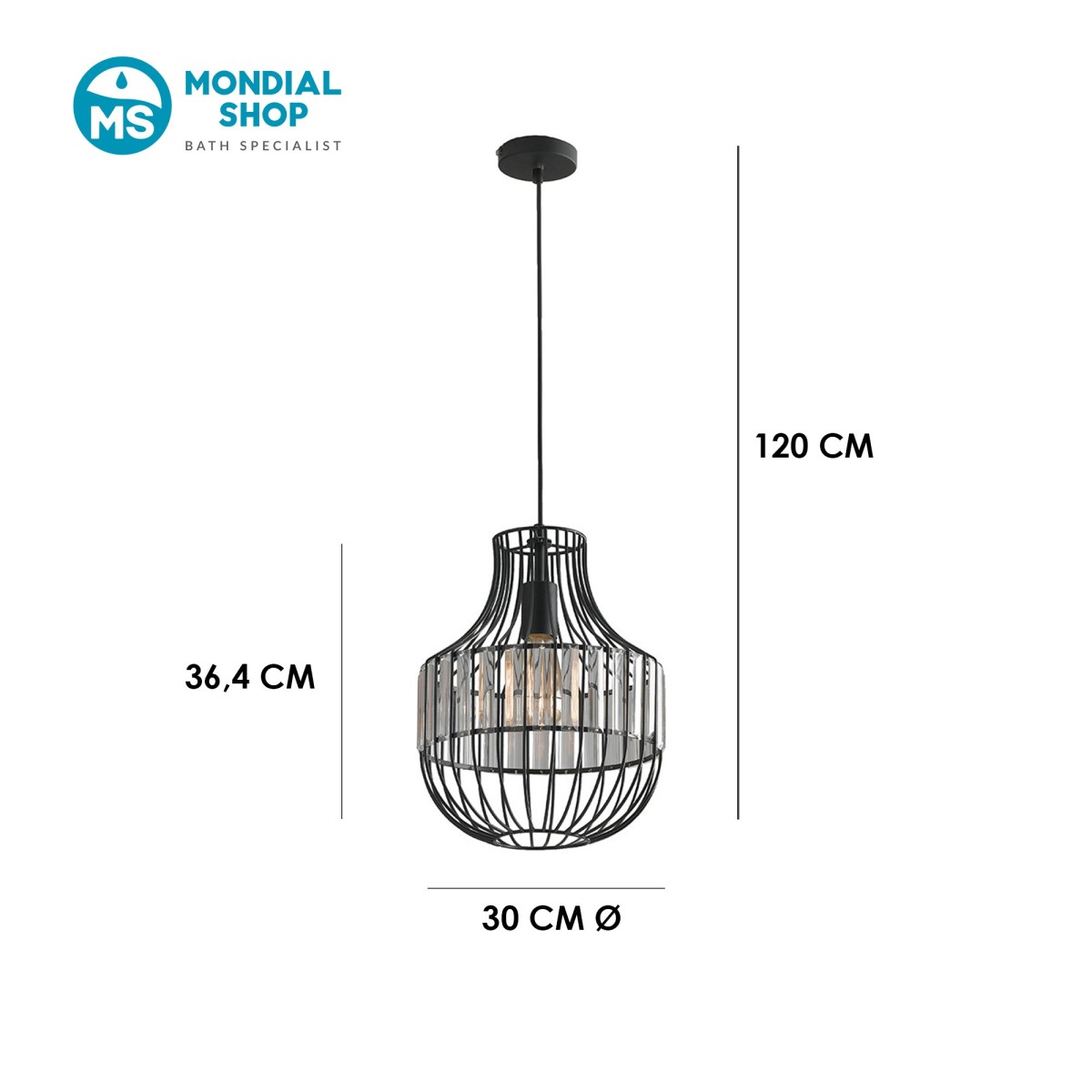 Scheda tecnica lampadario a sospensione OPIUM-S1 A