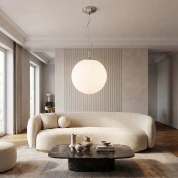 Lampadario a Sospensione bianca Ø 35 cm E27 Adatto a camere e salotti o living