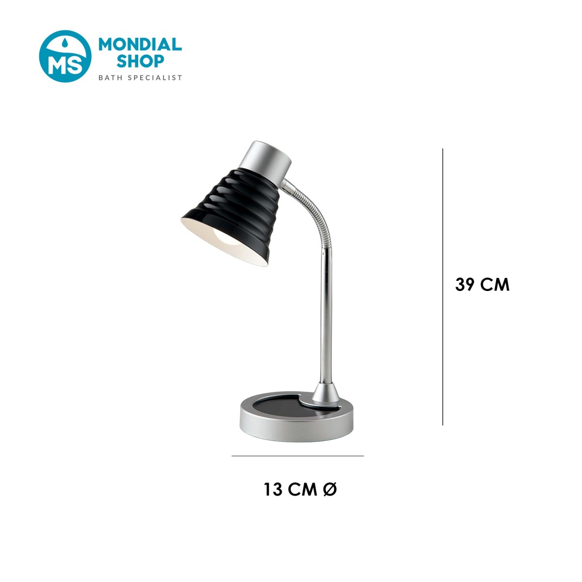 Scheda tecnica lampada da tavolo LEONARDO nera