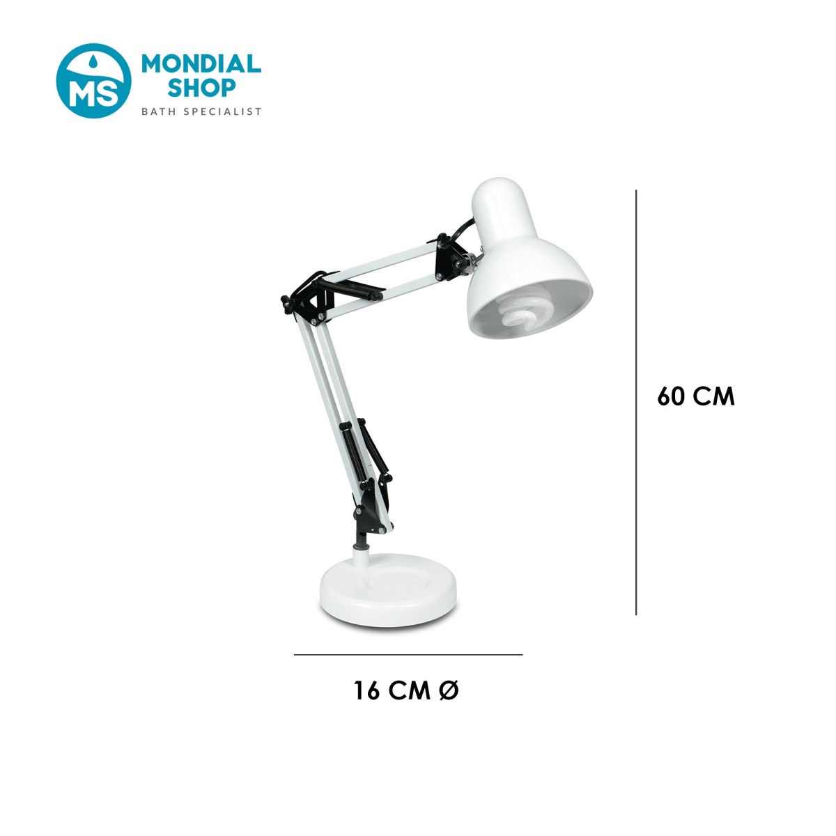 Scheda tecnica lampada da scrivania ARCHITETTO bianca