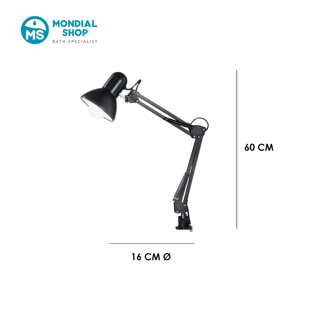 Flexible E27-Schreibtischlampe | Mondialshop
