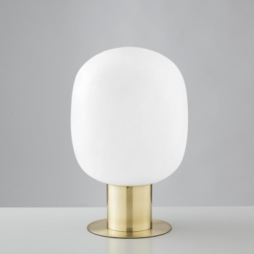 Lampe de table E27 chromée ou dorée | Mondialshop