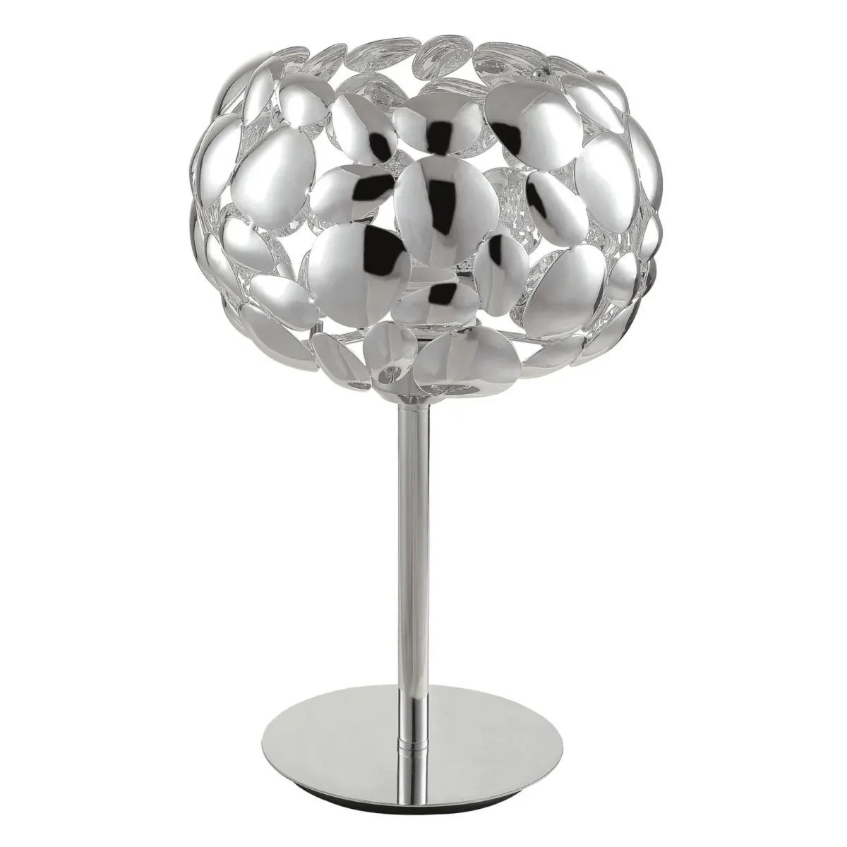 Lampe de table moderne, blanche ou chromée, ampoule E27 |...