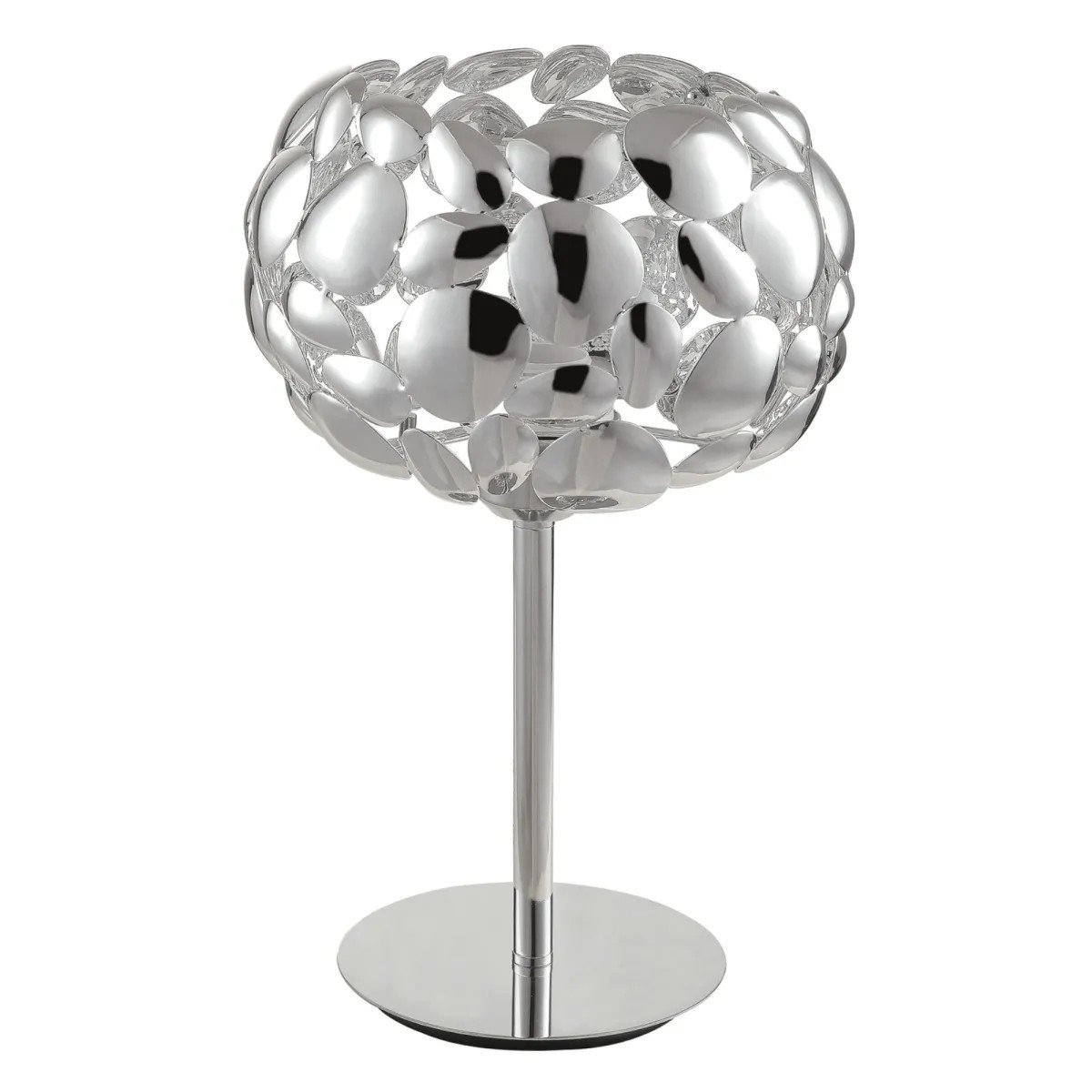 Lampe de table moderne, blanche ou chromée, ampoule E27 |...