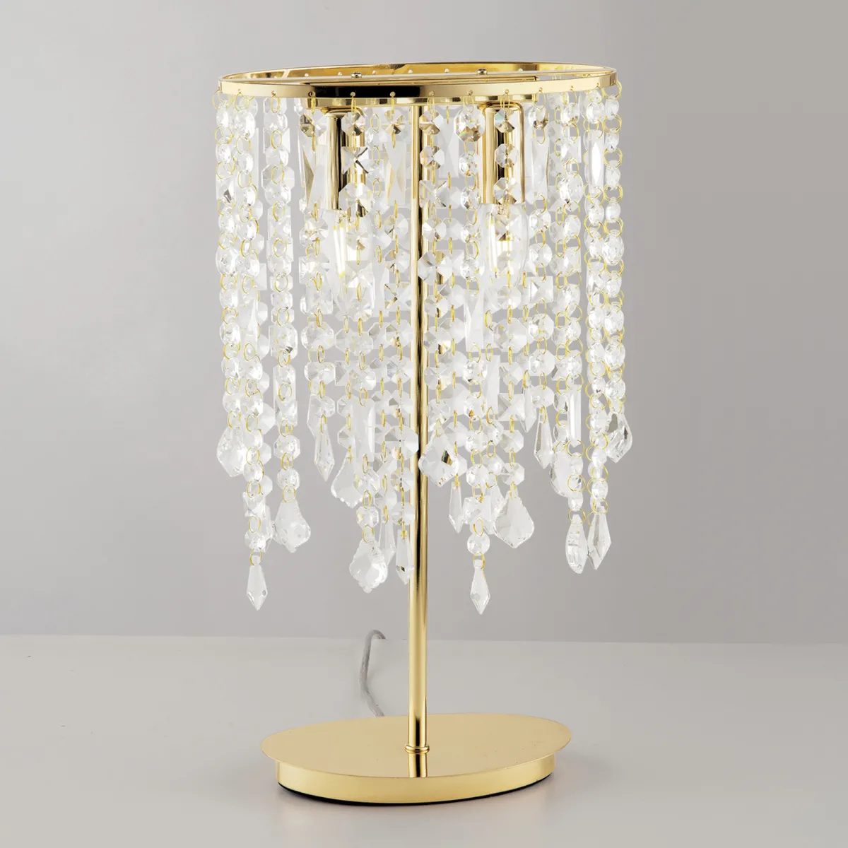 Tischleuchte aus Kristall und Metall von K9 | Mondialshop