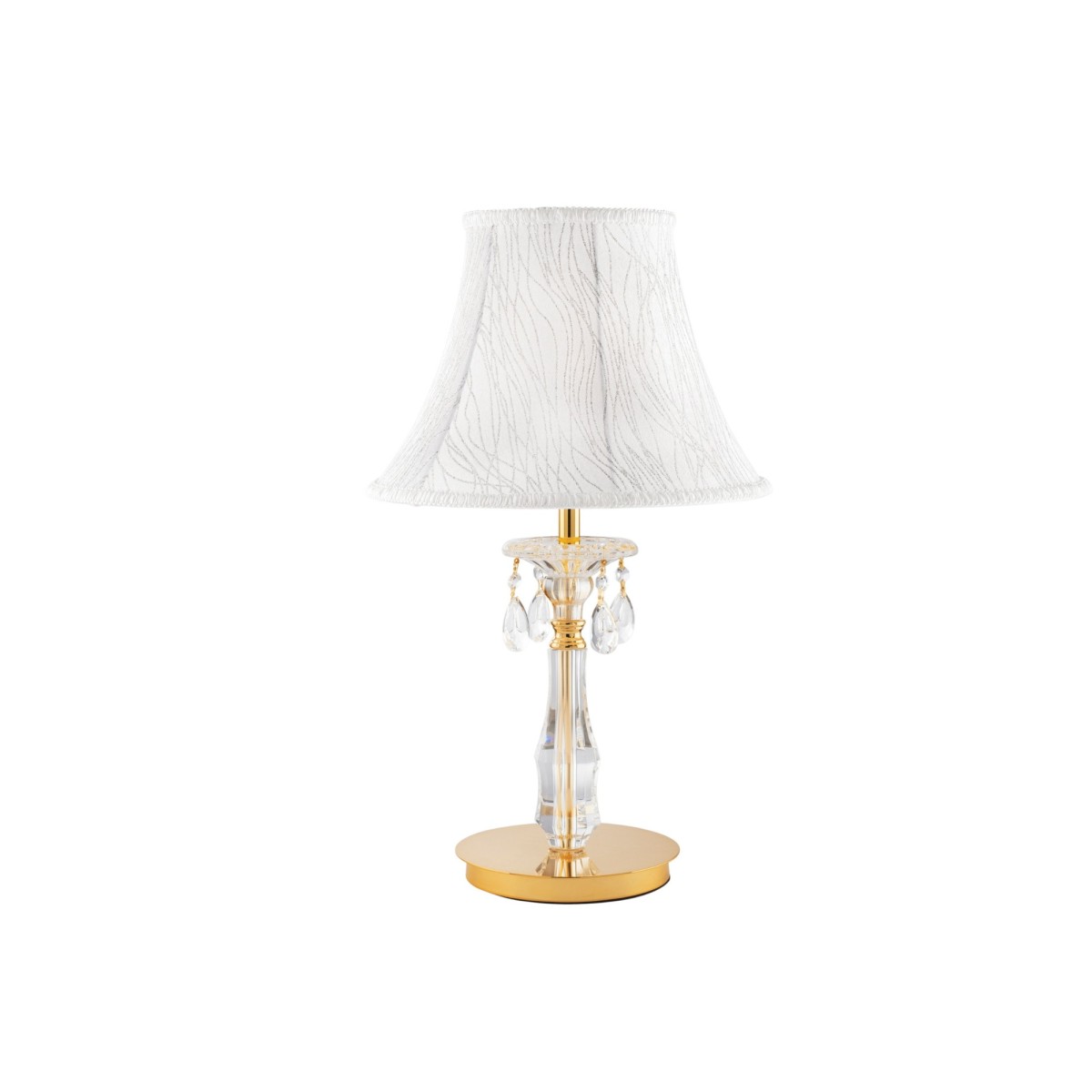 Lampe de table élégante en or et cristal K9 | Mondialshop