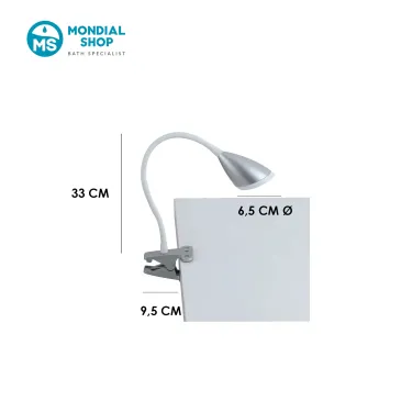 3,2-W-LED-Klemmleuchte, flexibel | Mondialshop