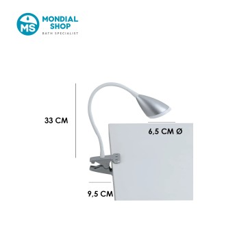 3,2-W-LED-Klemmleuchte, flexibel | Mondialshop