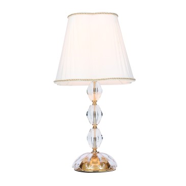 Tischleuchte aus Kristall in Gold oder Chrom | Mondialshop