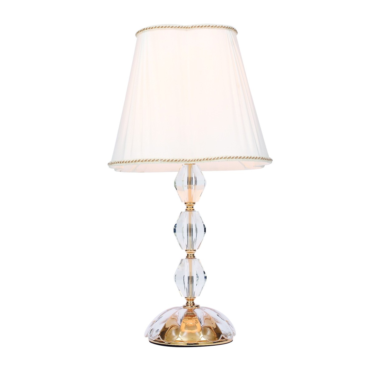 Lampe de table en cristal doré ou chromé | Mondialshop