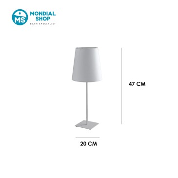 scheda tecnica lampada da tavolo grande ELVIS bianca