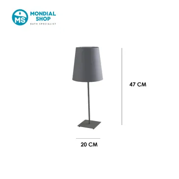 scheda tecnica lampada da tavolo grande ELVIS grigia