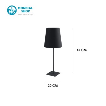scheda tecnica lampada da tavolo grande ELVIS nera