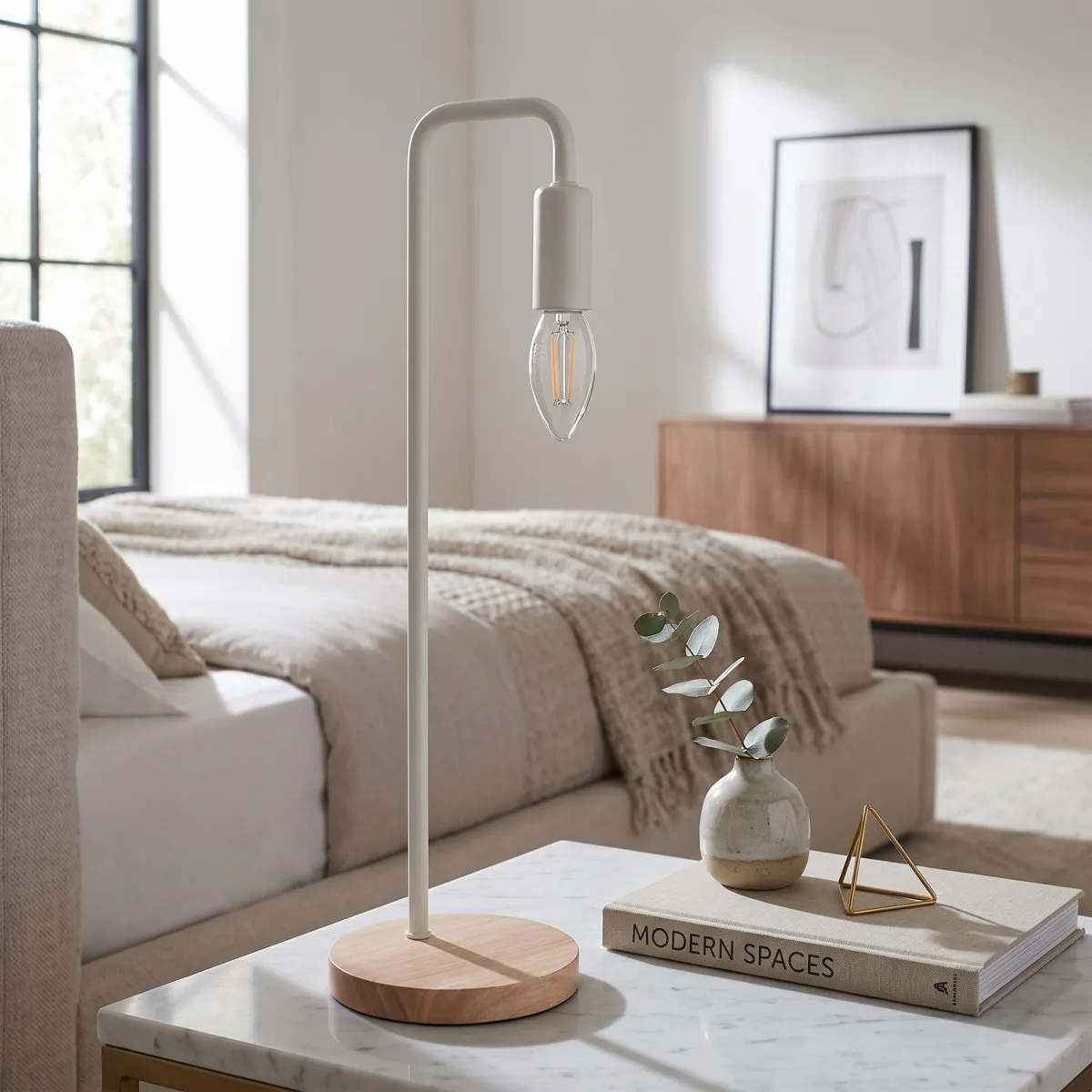 E14 Tischleuchte aus Holz und Metall | Mondialshop