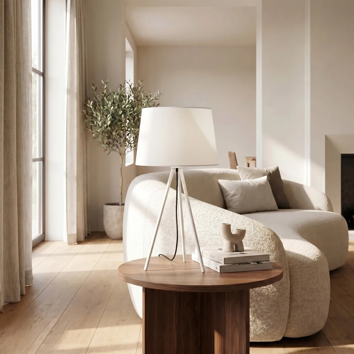 Lampe de table trépied E27 | Mondialshop