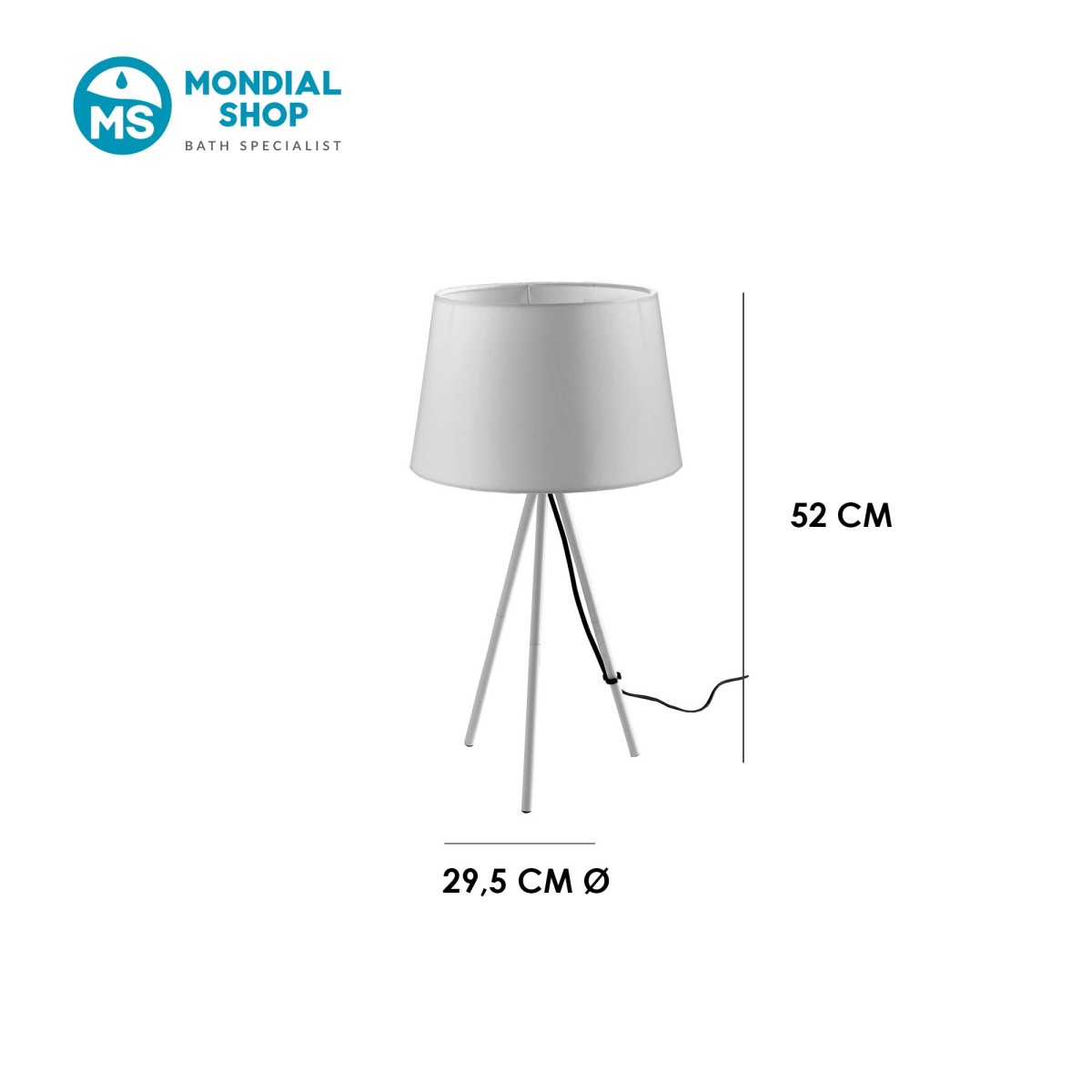 scheda tecnica lampada da tavolo moderna treppiede...