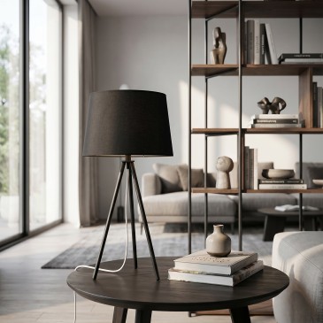 Lampe de table trépied E27 | Mondialshop