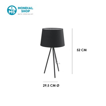 scheda tecnica lampada da tavolo moderna treppiede MARILYN-L nera