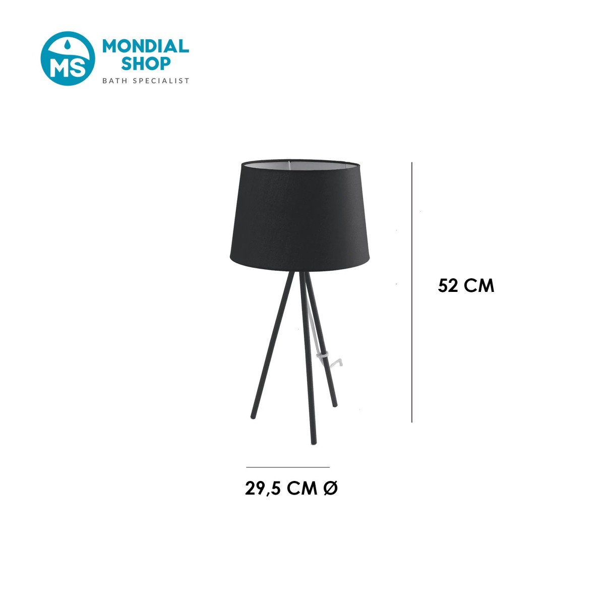 E27 Dreibein-Tischleuchte | Mondialshop
