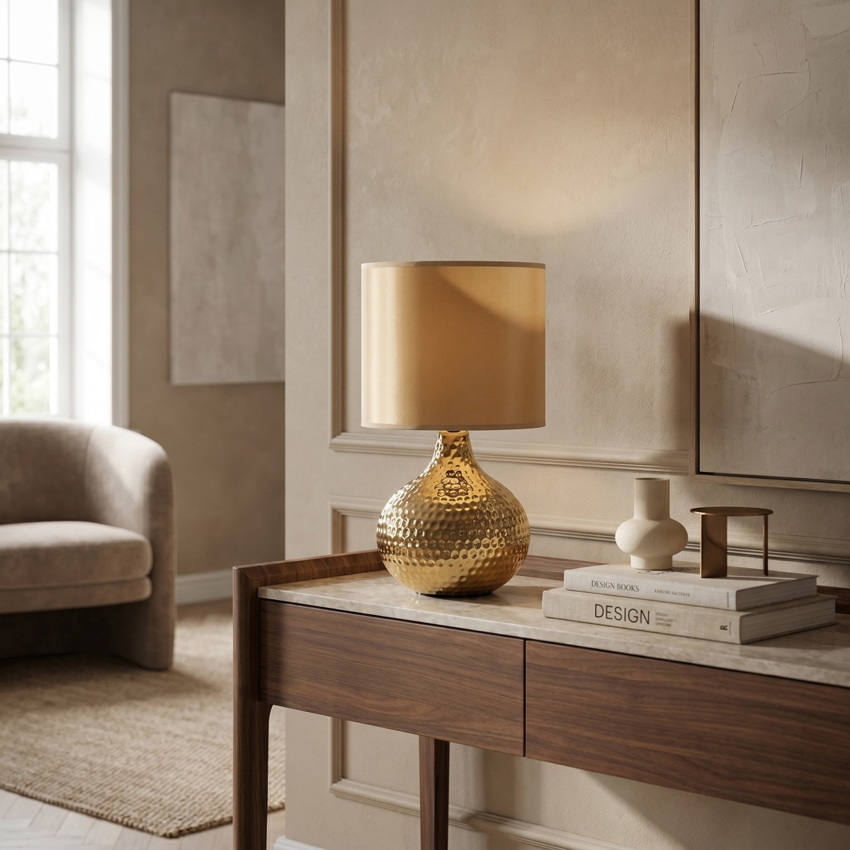 Lampenschirm aus Keramik, gold oder silber, E14 |...