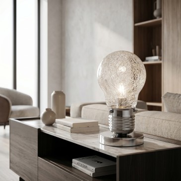 Nachttischlampe aus Chrom, E14 | Mondialshop