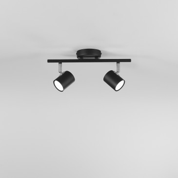 Verstellbarer LED-Strahler, Weiß oder Schwarz, 2xGU10 | Mondialshop