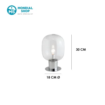 Tischleuchte aus Chrom und Glas | Mondialshop