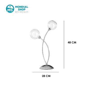 Tischleuchte aus Chrom, 2xG9 | Mondialshop