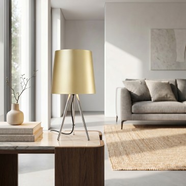 E14 Aluminium-Dreibeintischleuchte | Mondialshop