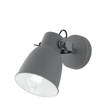 Applique Faretto Singolo E27 Bianca Bronzo Grigio | Mondialshop