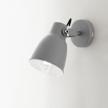 Applique Faretto Singolo E27 Bianca Bronzo Grigio | Mondialshop