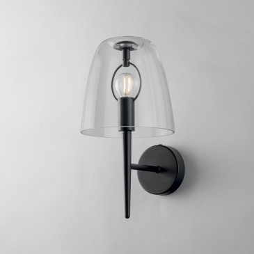 Applique Moderna Bianca e Trasparente E14 | Mondialshop