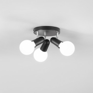 Applique Spot 3 Luci E27 Bianca o Nera | Mondialshop