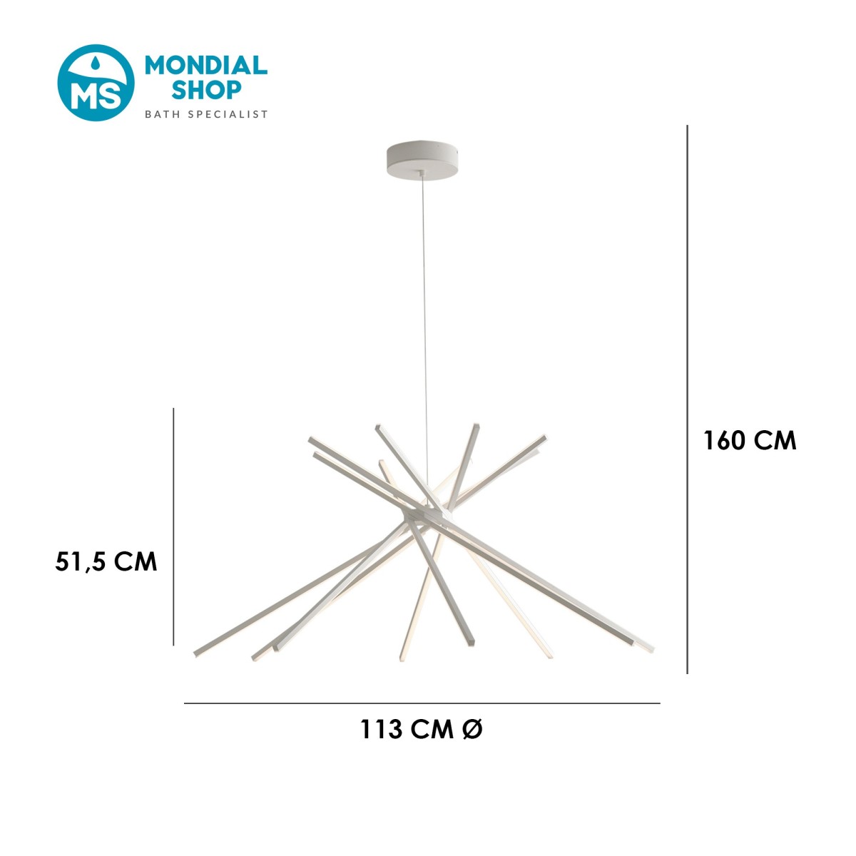 54-W-LED-Pendelleuchte mit alternativem Design | Mondialshop