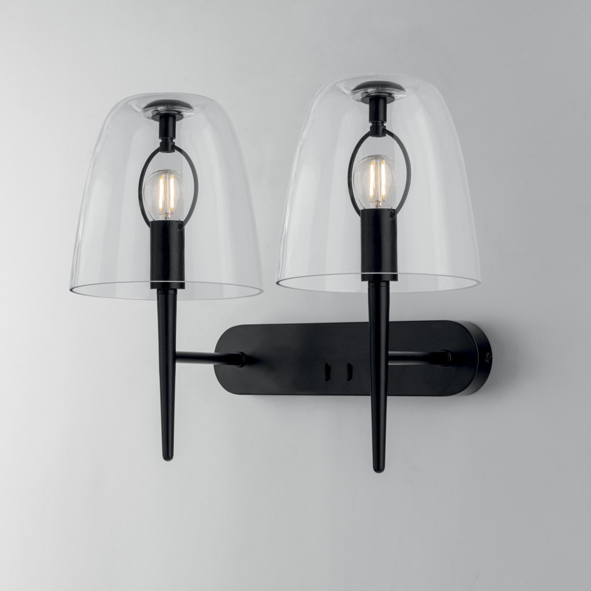 2xE14 Wandleuchte, weiß oder transparent | Mondialshop
