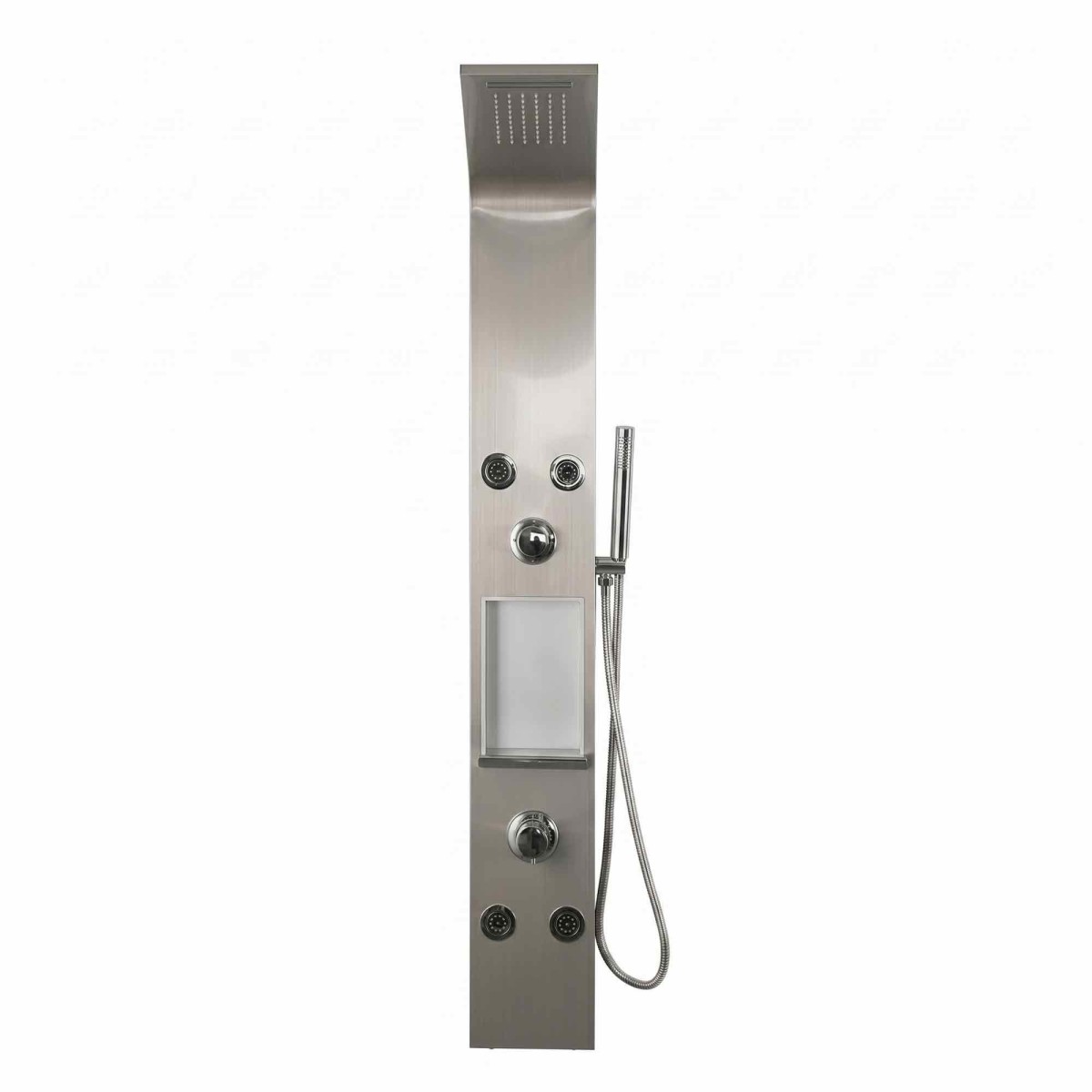 Colonna doccia acciaio satinato con cascata COMO