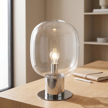 Tischleuchte mit E27-Fassung in Chrom oder Gold | Mondialshop