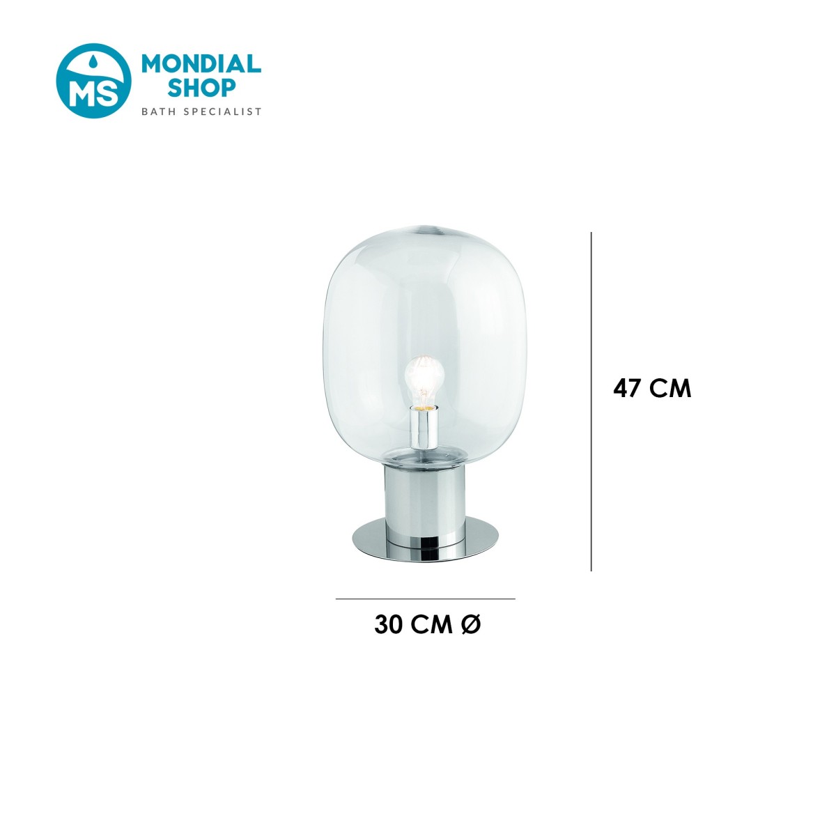 Scheda tecnica lampada dal design moderno FELLINI-L30 cromo