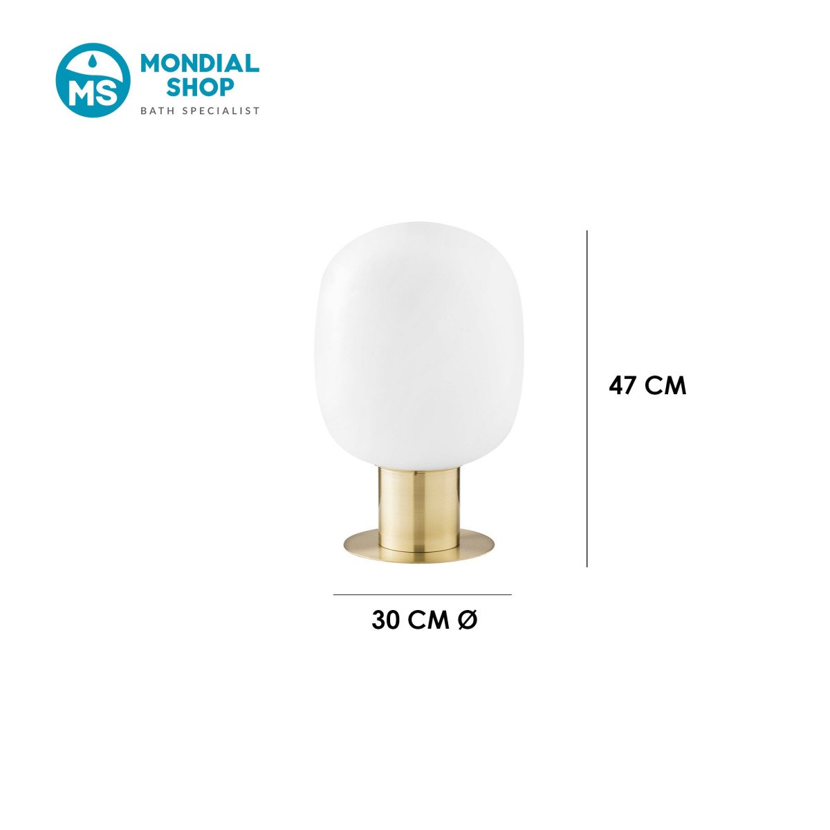 Tischleuchte mit E27-Fassung in Chrom oder Gold |...