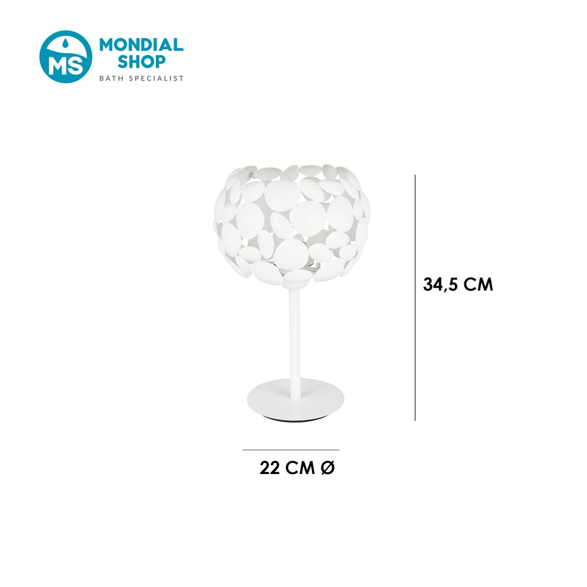 Lampe de table moderne, blanche ou chromée, ampoule E27 |...