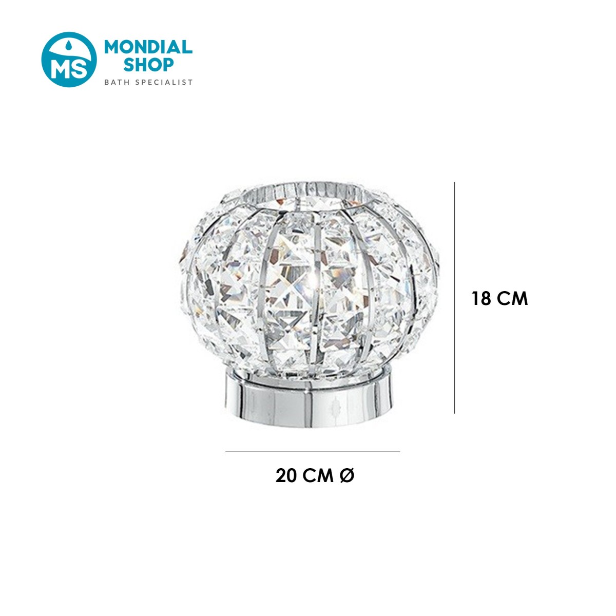 Lampe de table K9 Crystal and Chrome G9 | Mondialshop