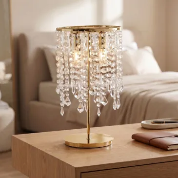 Lampe mit K9-Kristallen,...