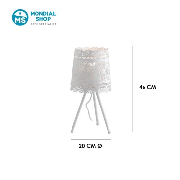 Dreibein-Tischleuchte mit Spitzendesign | Mondialshop