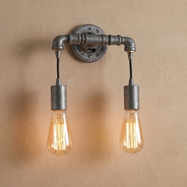 Applique murale rustique en métal rouillé ou galvanisé | Mondialshop