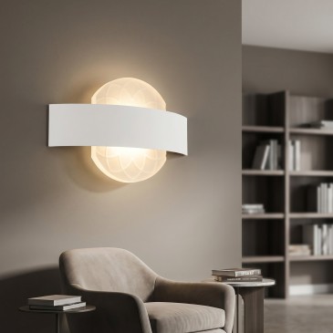 Applique Moderna Bianca da interno Lampada da parete adatta a camere e corridoi LED 10W
